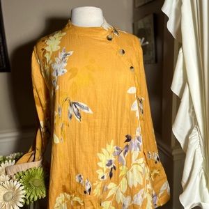 SOFT SURROUNDINGS MANDARIN STYLE TOP. SIZE M